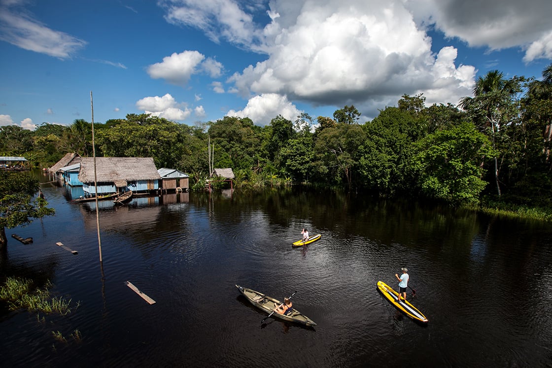 Stand Up Paddle Boarding In the Amazon River