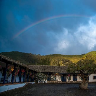 rainbow from patio casa zuleta