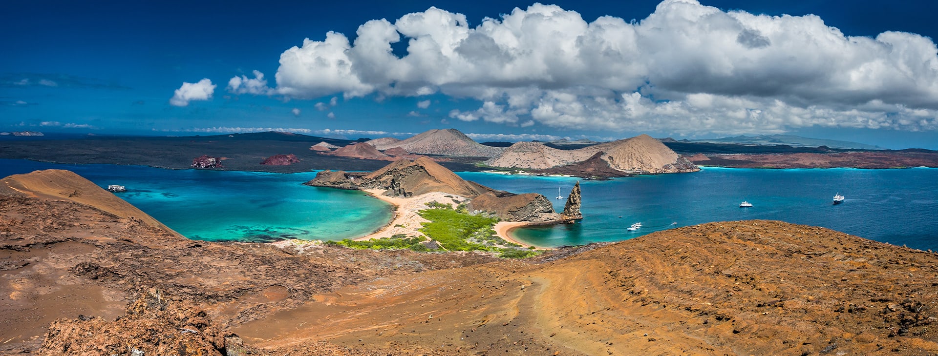 Galapagos Landscape with Pinnacle Rock