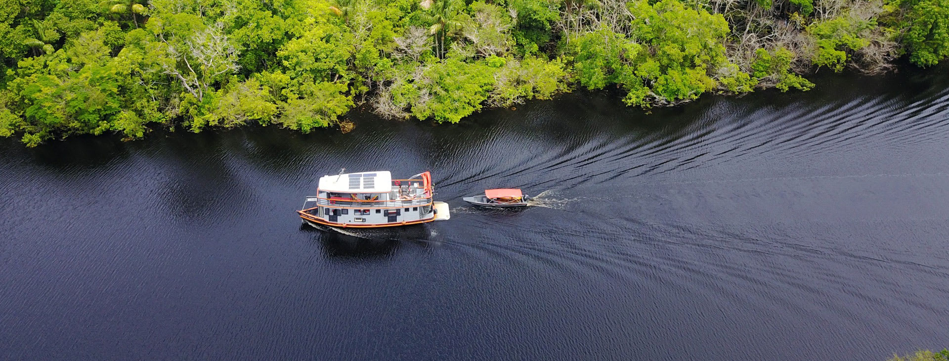 Small boat on the Brazilian Amazon