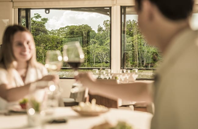 A couple dining