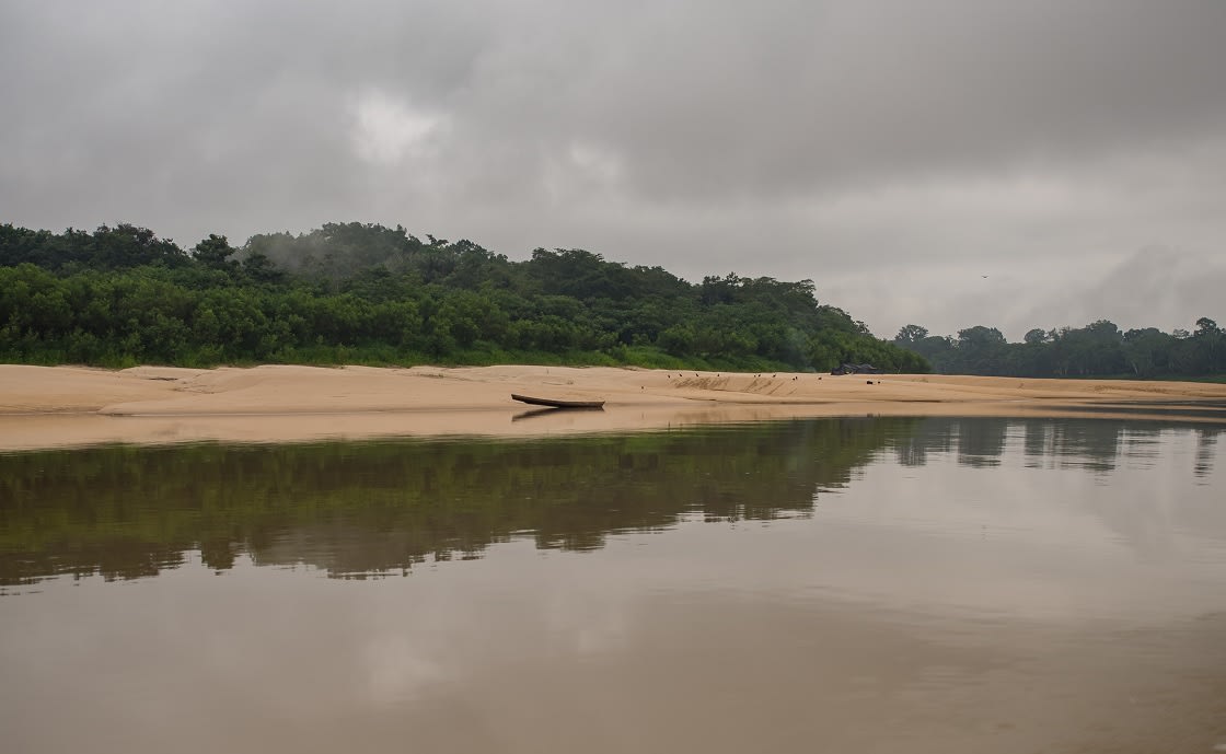 Sandy Amazon Beach During The Low Water Season