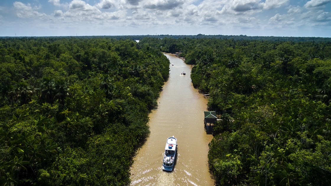Aerial View Of The Amazon River In Belem, Brazil