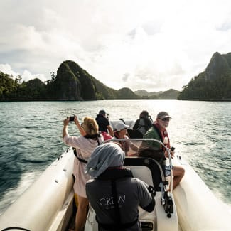 People on the skiff
