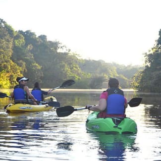 People kayaking
