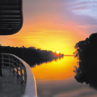 Sunset on the river