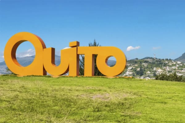 Welcome Sign of Quito