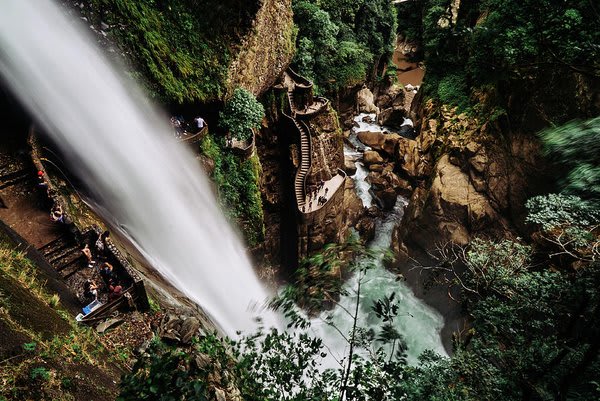 banos waterfall swimming hole