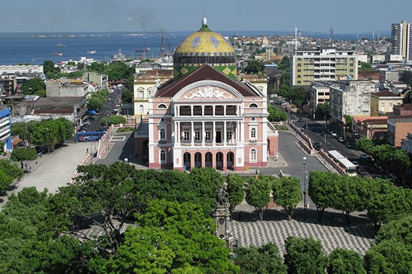 manaus operahouse aerial view
