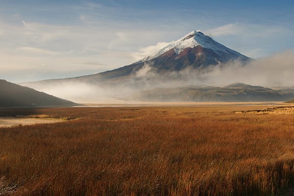 Cotopaxi Mountain with Fog