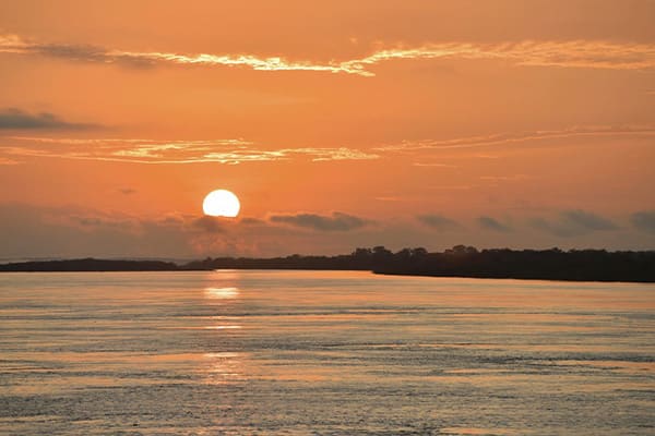 Sunset over the Amazon