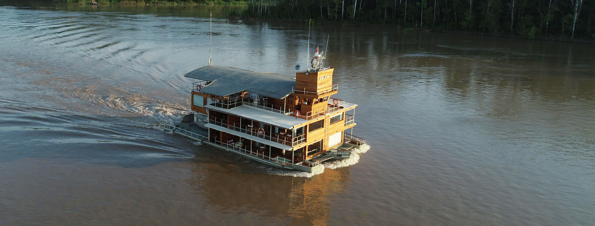 Boat on the Amazon river