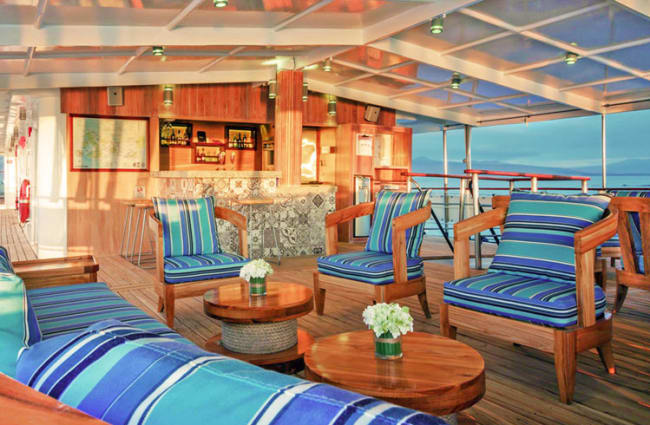 Outdoor sitting area sofas and tables