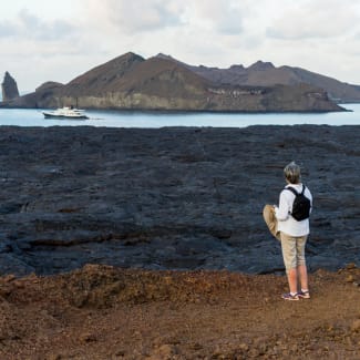 Person looking at the lava