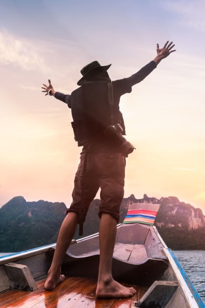 Guy happy to be in Southeast Asia