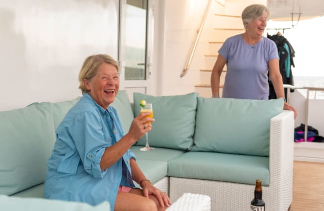 Ladies with drinks