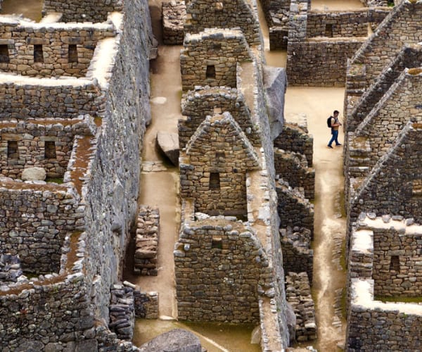 A lonely photographer in Machu Picchu