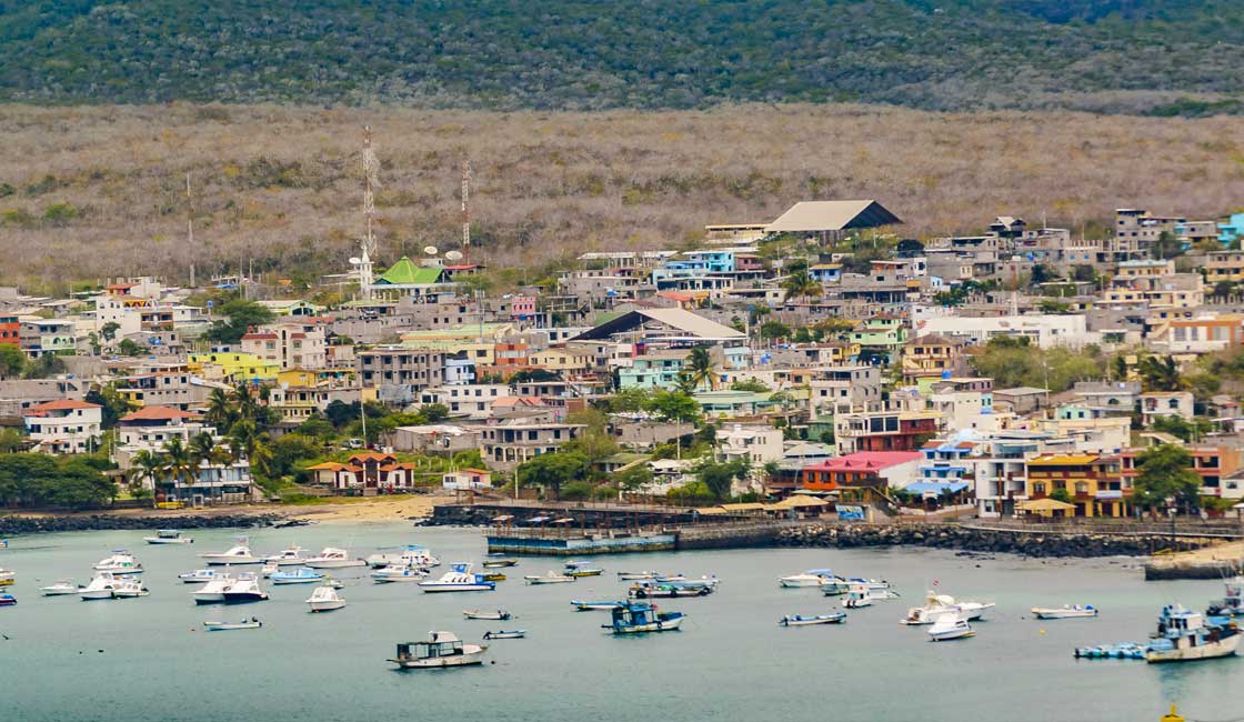 Port town in Galapagos