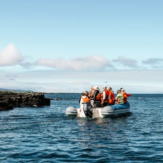 People on a zodiac