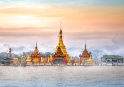Beautiful floating pagoda