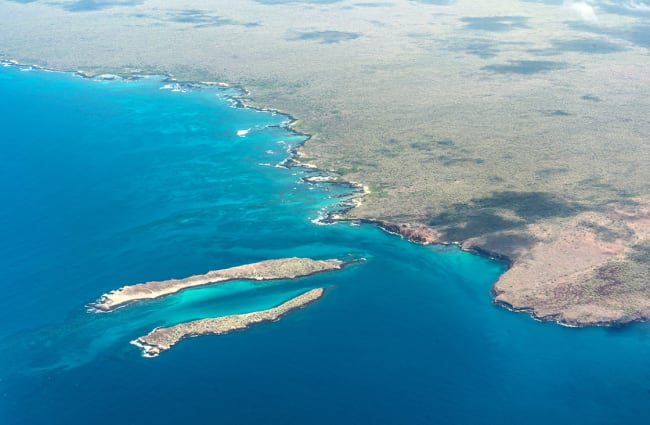 View,Of,The,Island,Of,Baltra,And,North,Seymour.,Galapagos.