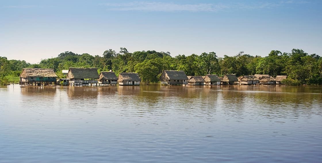 Typical Indian Tribes Settlement In Peru