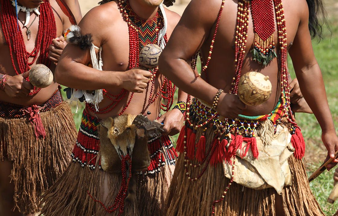 Brazilian,Indians,Of,The,Pataxã³,Ethnic,Group,During,Their,Daily
