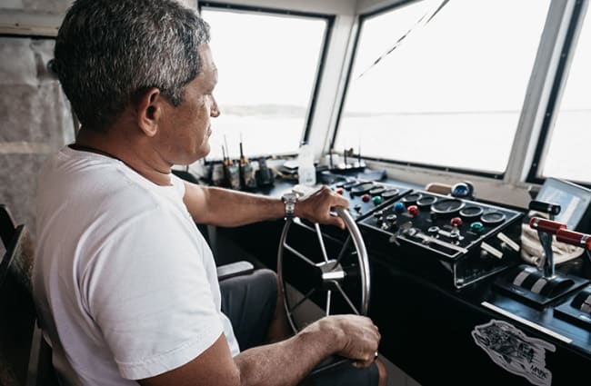 Captain in Bridge